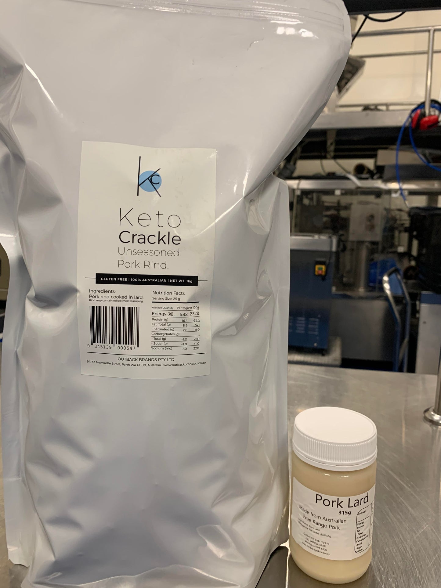 Keto Unseasoned Pork Scratchings 1kg + Pork Lard 375ml Combo Deal