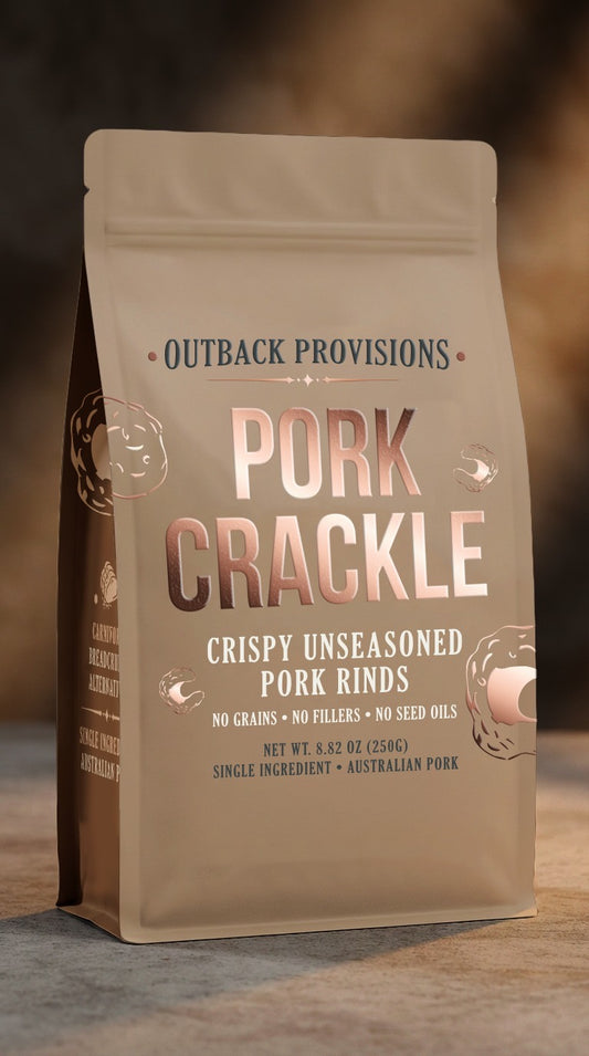 Unseasoned Pork Crackle Pork Rinds 250g cooked in lard